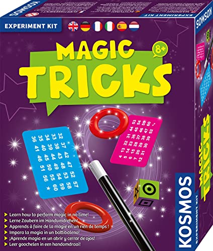 KOSMOS Zaubern Lernen im Handumdrehen, Mit Zauberstab und Utensilien für 20 magische Tricks, Kompaktes Format, Mitbringspiel, Experimentierset Magic Tricks Multicolor von KOSMOS