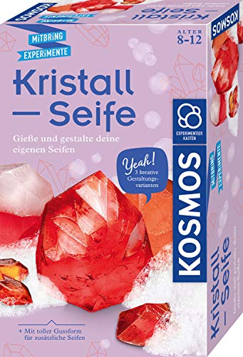 KOSMOS 657925 Kristall-Seife, Schöne Seifen selbst gießen und gestalten, DIY Seifen selbst herstellen, Experimentier-Set für Kinder ab 8 Jahre, Mitbringsel, Geschenk für Kindergeburtstag von Kosmos