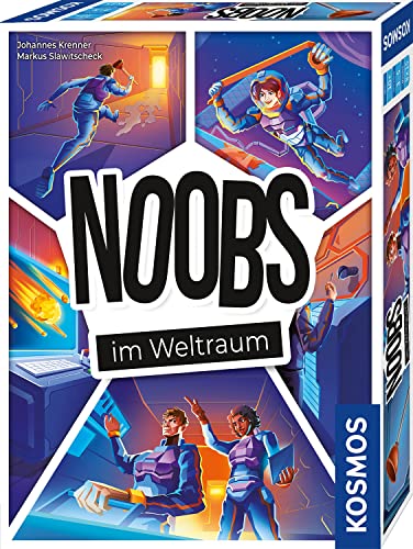 KOSMOS 683771 Noobs - Im Weltraum, Meistert gemeinsam Weltraum-Missionen, lustiges und kommunikatives Kartenspiel, für 3-5 Personen, ab 10 Jahre, Partyspiel, Reisespiel, Mitbringsel, kleines Geschenk von Kosmos