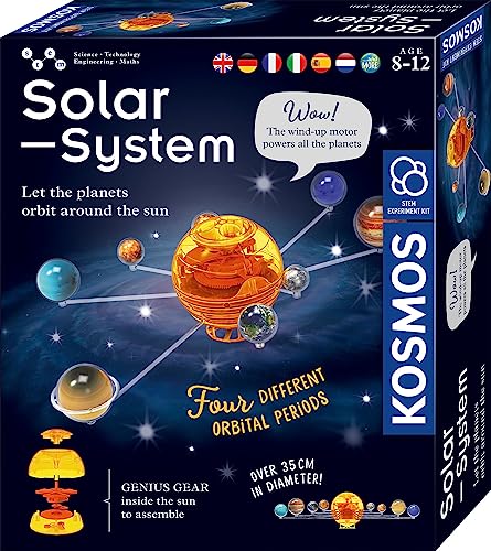 KOSMOS 617097 Sonnensystem, Lass die Planeten um die Sonne kreisen, mechanisches Modell, Experimentierkasten für Kinder ab 8-12 Jahre zu Astronomie und Weltall, mehrsprachige Anleitung von KOSMOS