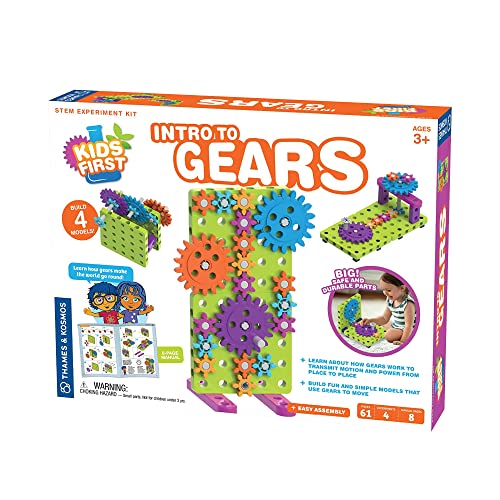 Thames & Kosmos Kids First Intro to Gears, Kids Science Kit, Learning Resources for Mechanical Engineering Concepts, STEM Toys for Science Experiments, Age 3+ von Thames & Kosmos