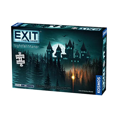 Thames & Kosmos EXIT Nightfall Manor, Escape Room Spiel mit 4 Puzzles, Familienspiele für Spieleabend, Brettspiele für Erwachsene und Kinder, für 1 bis 4 Spieler, ab 10 Jahren von Thames & Kosmos