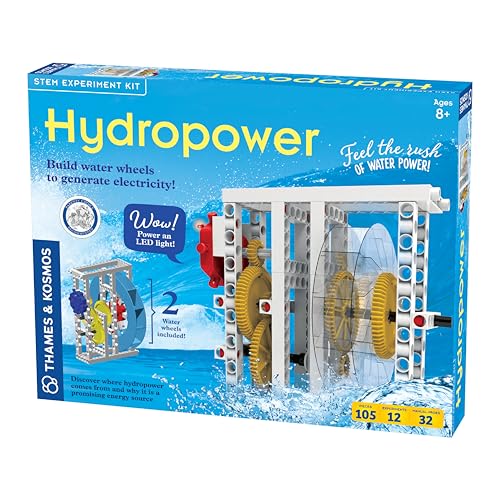 Thames & Kosmos , 624811, Hydropower, Experiment Kit, Renewable Energy Science Kit, Build Models to Harness The Energy of Water, 12 Experiments, Ages 8+ von Thames & Kosmos