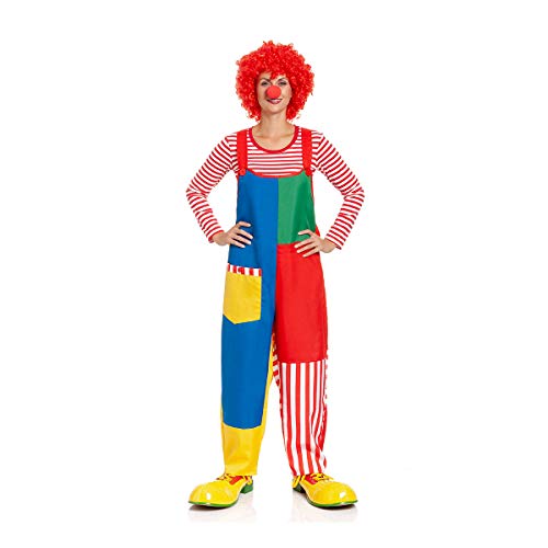 Kostümplanet Clown Latzhose Damen Kostüm Karneval Fasching Hose Clown-Kostüm Größe 36/38 von Kostümplanet