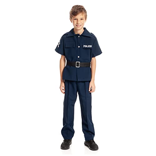 Kostümplanet Polizei-Kostüm Kinder Kostüm Polizist Uniform Karneval Kinderkostüm (Lieferumfang Basic, 104) von Kostümplanet