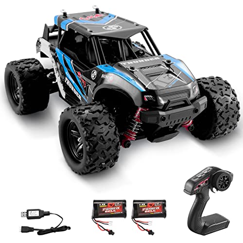 Kotsy Ferngesteuertes Auto 1:18 Maßstab 50km/h Offroad Van 4WD 2.4GHz RC Truck High Speed RC Car (Blau) von Kotsy