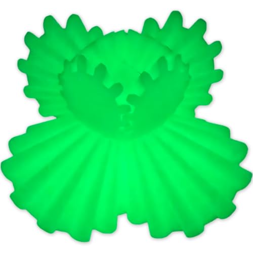 GearSphere - Das Steampunk-Wirbelwunder-Fidget, Zahnradball 3D-Gedruckter Zahnradball, Spin-Ball Oder Cube-Fidget-Spielzeug, Zahnradkugel, Stressball, Fidget-Ball, Angstlinderung (Luminous Green) von Koufeil
