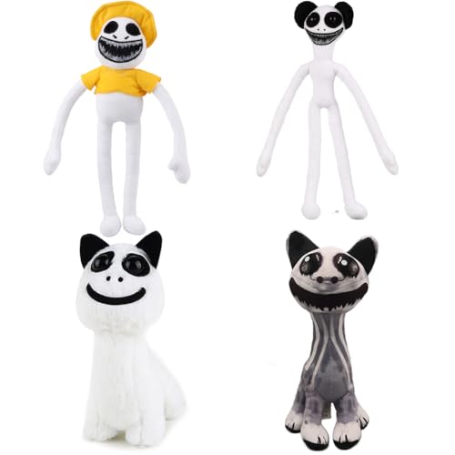 Kouipoie 4PCS Zoonomaly Plush, Unvergleichliche Belohnung für Fans der Horrorspiele, Einzigartige Zookeeper-Plüschtiere, Ideale Dekoration für Kinderzimmer und Erwachsenen. (4PCS) von Kouipoie