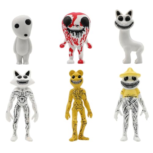 Zoonomaly Spielzeugfiguren, Halloween und Geburtstag Dekoration zoo anomaly Figuren Spielzeug für Jungen und Mädchen, Niedliche Smile Cat und Zookeeper Figur, Eignung Spielzeug ab 1 2 3+Jahr. (6PCS) von Kouipoie