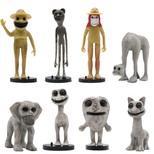 Zoonomaly Spielzeugfiguren, Halloween und Geburtstag Dekoration zoo anomaly Figuren Spielzeug für Jungen und Mädchen, Niedliche Smile Cat und Zookeeper Figur, Eignung Spielzeug ab 1 2 3+Jahr. (8PCS) von Kouipoie