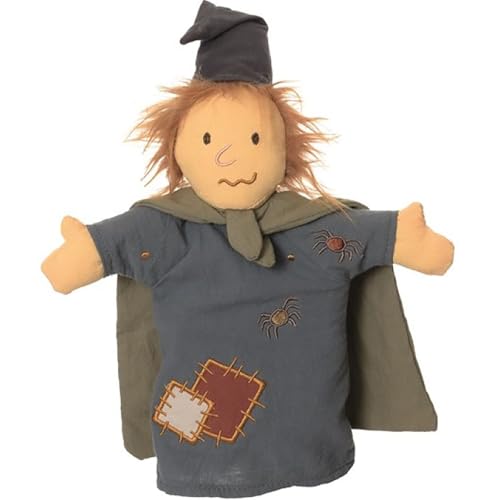 Handpuppe Plüschpuppe aus Stoff Handpuppen 29 cm in dezenten Erdtönen für Kinder für Puppen- und Kasperletheater Spielzeug (Hexe) von Krause & Sohn