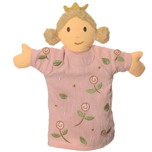 Handpuppe Plüschpuppe aus Stoff Handpuppen 29 cm in dezenten Erdtönen für Kinder für Puppen- und Kasperletheater Spielzeug (Prinzessin Rosa) von Krause & Sohn