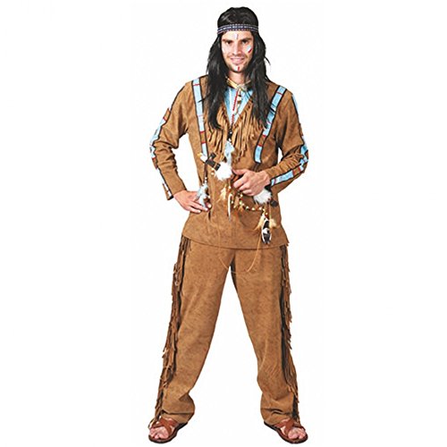 Indianer Kostüm Pow Wow Fasching Ureinwohner Amerika Indianerkostüm der Jäger Gr M, L, XL, XXL (60/62) von Krause & Sohn