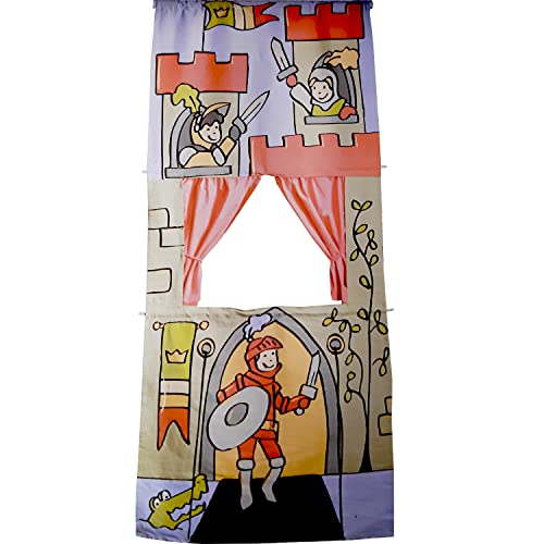 Krause & Sohn Hochwertiges Puppentheater 70x 165 cm Türtheater für Kinder hochwertige Handpuppen Märchen Kasperletheater (Türtheater 70 x 165 cm) von Krause & Sohn