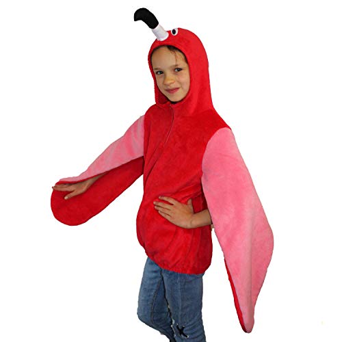 Krause & Sohn Kinder Kostüm Flamingo Hoodie kuschlig Tier-Kostüm Mädchen Fasching Karneval (116) von Krause & Sohn