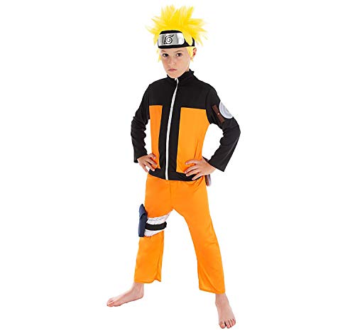 Krause & Sohn Kinder Kostüm Naruto Shippuden inkl. Perücke Ninja Manga, Fasching Karneval (140) von Krause & Sohn