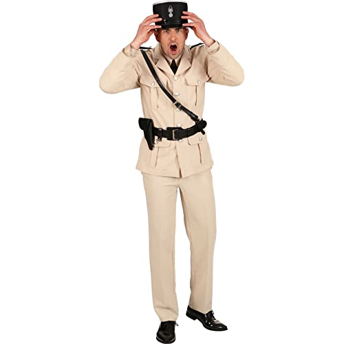 Krause & Sohn Polizei Kostüm Französischer Polizist Officier de Police inkl. Hut für Herren Gr. 46-60 beige Fasching Karneval (46/48) von Krause & Sohn