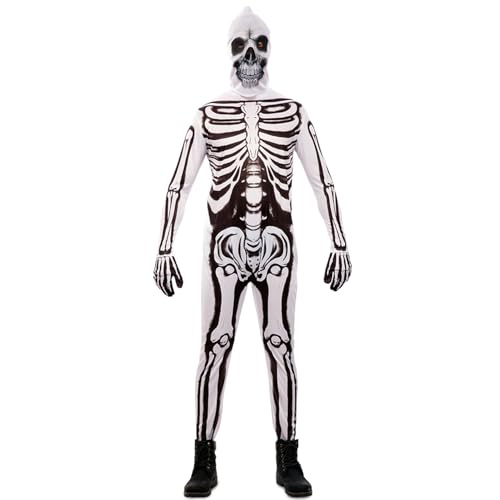 Krause & Sohn Skelett Kostüm Mr. Bones Halloween für Herren Gr. 48-52 Schwarz Weiß Fasching Karneval Mottoparty (48) von Krause & Sohn