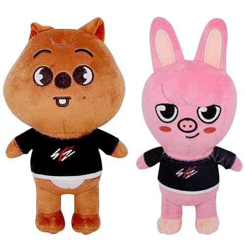 KreEzi Cute Plush Doll, Schwein Soft Plushie, Stray Kuscheltier, Stuffed Pillow Cushion, Stray Bär Plush Toy, Cartoon Soft Toy für Kinder Jungen und Mädchen Fans. von KreEzi