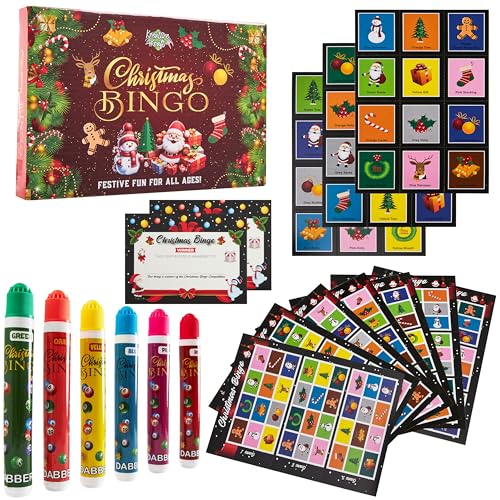 KreativeKraft Weihnachten Bingo Spiele Set, Spaßige Familienspiele - Geschenkidee von KreativeKraft