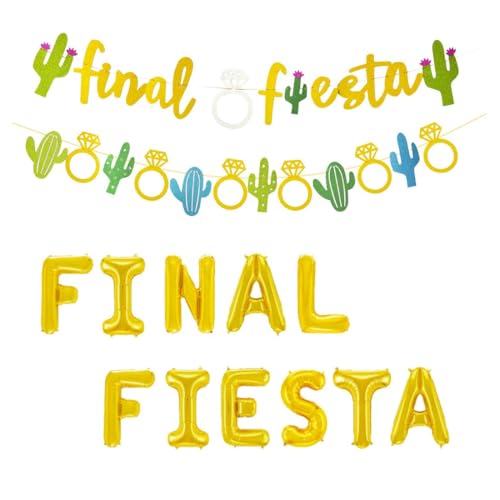 Kreatwow Finale Fiesta Bachelorette Party Dekorationen Lieferungen Mexiko Bachelorette Bridal Shower Finale Fiesta Ballons Banner Kaktus Ballon für Bachelorette Hen Party von Kreatwow