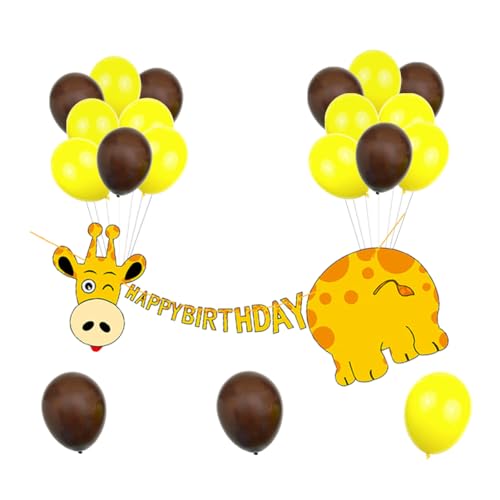 Giraffe Partydekorationen liefert Walking Giraffe Ballons Happy Birthday Banner für Geburtstagsfeier-Baby-Dusche von Kreatwow