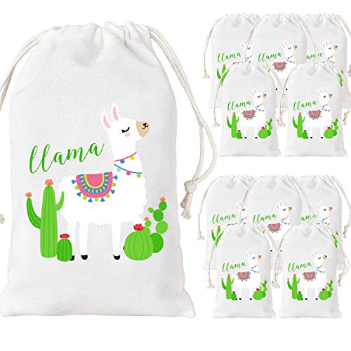 Lama Mitbringsel Taschen 12er Pack - Lama Mexican Geschenktüte, Cactus Candy Goodie Treat Taschen für Babyparty-Dekorationen, Fiesta Partyzubehör von Cinco de Mayo von Kreatwow