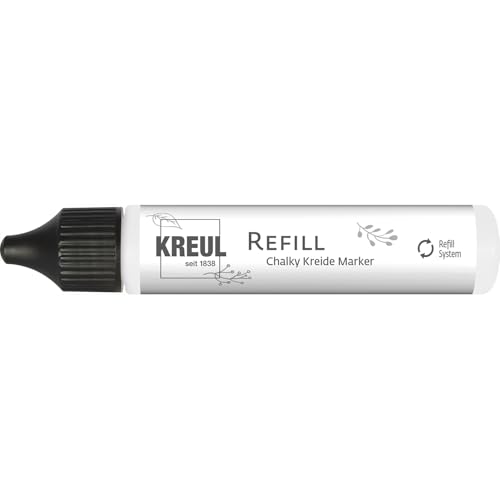 KREUL 22741 - Refill Chalky Kreidemarker Snow White, 25 ml, Nachfüll-Pen mit Originaltinte für ca. 4 Stiftefüllungen, umweltschonend von Kreul