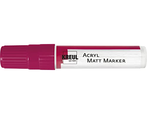 KREUL 46215 - Acryl Matt Marker XXL, mit Keilspitze ca. 15 mm, magenta, matte, permanente Acrylfarbe auf Wasserbasis, für puristische Elemente KREUL 46215 - Acryl Matt Marker XXL, mit Keilspitze ca. 15 mm, magenta, matte, permanente Acrylfarbe auf Wasserbasis, für puristische Elemente von Kreul