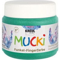 KREUL Fingerfarbe MUCKi Funkel smaragdgrün 150ml Dose von Kreul