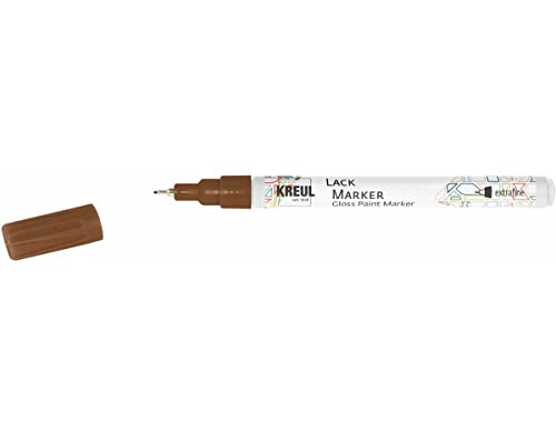 KREUL 47422 - Lackmarker extrafine, kupfer, Strichstärke ca. 0,8 mm, Feinspitze für filigrane Ausarbeitungen, zum Gestalten, Beschriften und Verzieren von kleinen, originellen Geschenken von Kreul