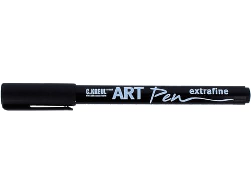 Kreul 47981 - Art Pen extrafine, schwarz, Strichstärke ca. 0,8 mm, für Beschriftungen und Verzierungen von Geschenken, Karten, Einladungen, Tischkarten und vieles mehr von Kreul