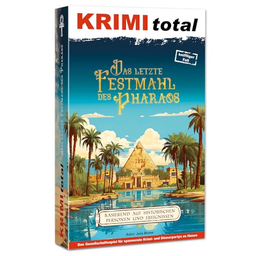 Krimi total ® Das letzte Festmahl des Pharaos | Krimidinner für zu Hause | 8-9 Personen | altes Ägypten | mit spannenden Escape-Rätseln von Krimi total