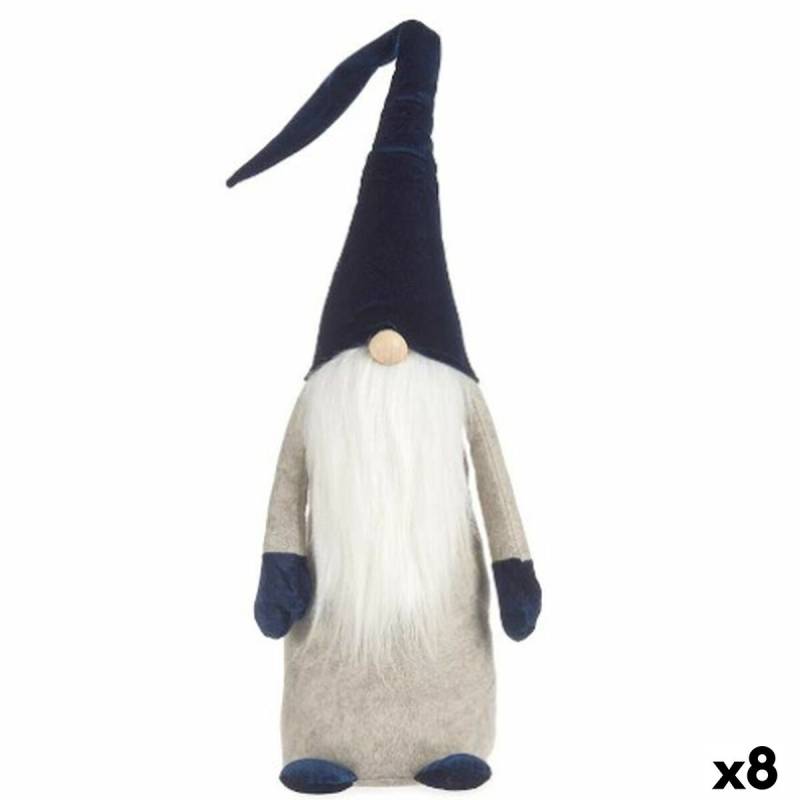 Deko-Figur Zwerg Blau Weiß Grau Polyester Holz Sand 20 x 100 x 25 cm (8 Stück) von Krist+