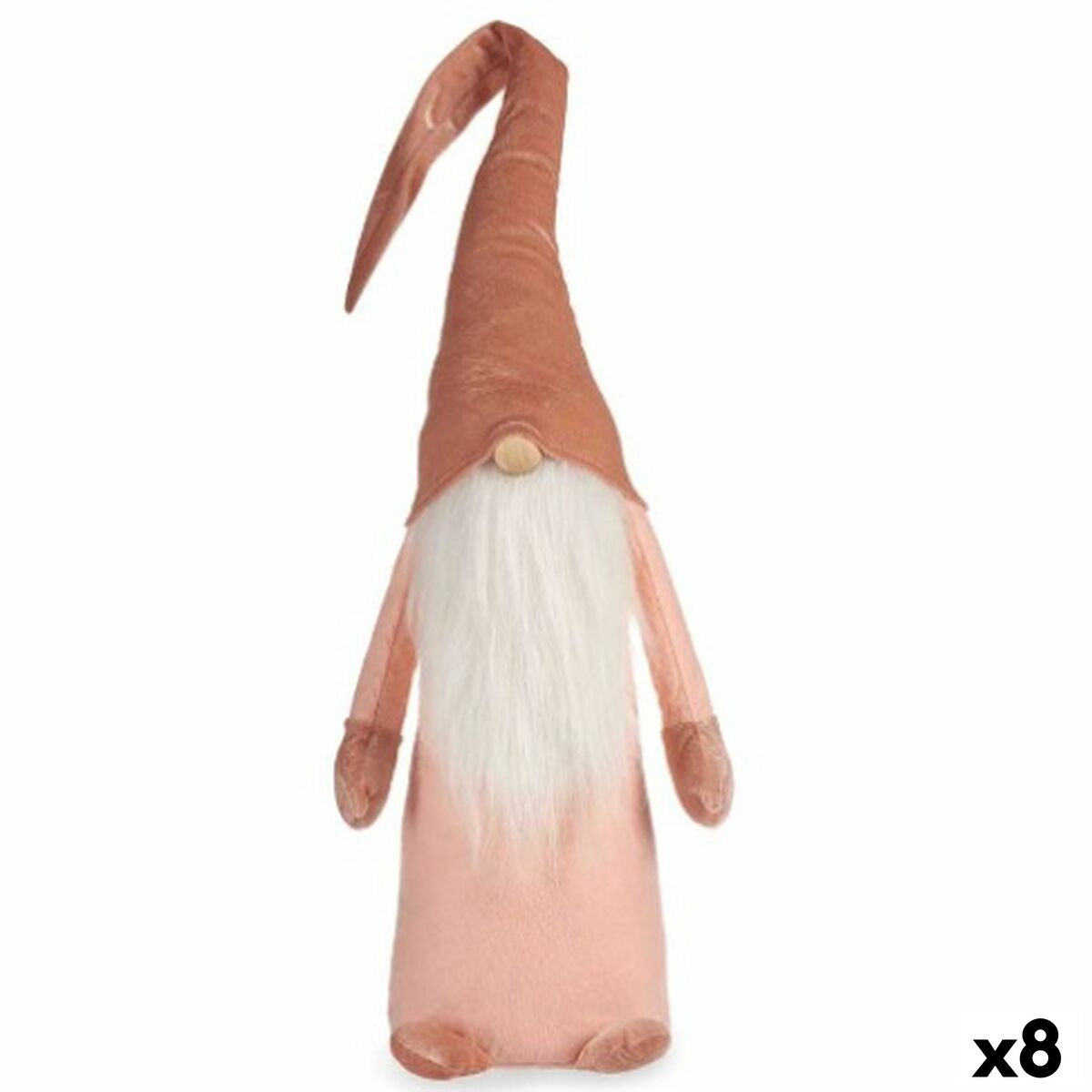 Deko-Figur Zwerg Weiß Rosa Polyester Holz Sand 20 x 100 x 25 cm (8 Stück) von Krist+