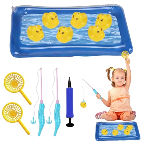 Krmoau Angelspielset Für Kinder | Magnetisches Angelspielzeug - Aufblasbarer Teich Mit Schwimmenden Enten Für Kleinkinder Urlaub Geburtstag Event Karneval Gewinne Krmoau Angelspielset Für Kinder | Magnetisches Angelspielzeug - Aufblasbarer Teich Mit Schwimmenden Enten Für Kleinkinder Urlaub Geburtstag Event Karneval Gewinne von Krmoau