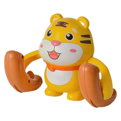 Krmoau Leuchtendes Tigerspielzeug, Tiermusikspielzeug - Tumbling Light Up Tiger Toys - Lustiges bewegliches Spielzeug, Cartoon-Tierspielzeug zur Verbesserung der Hand-Auge-Koordination und der von Krmoau