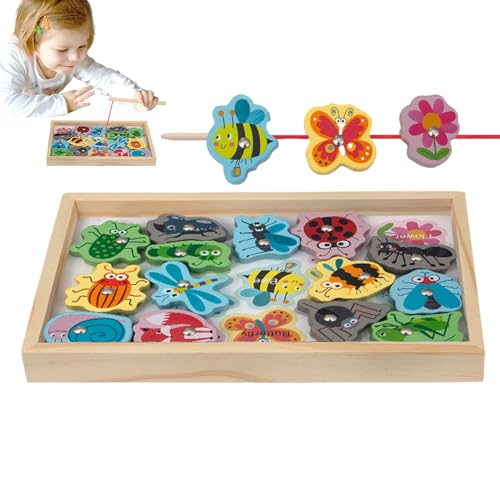 Krmoau Magnetisches Stabspiel,2-in-1 magnetische Angelspiele, sicher und harmlos | Angelspielzeug aus Holz für -Spielzeug, Weihnachts- und Ostergeschenke für Mädchen Krmoau Magnetisches Stabspiel,2-in-1 magnetische Angelspiele, sicher und harmlos | Angelspielzeug aus Holz für -Spielzeug, Weihnachts- und Ostergeschenke für Mädchen von Krmoau