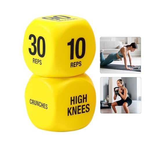 Krmoau Workout Würfel Set Für Männer, 6-Seitiger Fitness Würfel Damenset 2-Teilig, Lustiges Krafttraining Für Frauen Teens Squats Push Ups Outdoor Home Office Krmoau Workout Würfel Set Für Männer, 6-Seitiger Fitness Würfel Damenset 2-Teilig, Lustiges Krafttraining Für Frauen Teens Squats Push Ups Outdoor Home Office von Krmoau