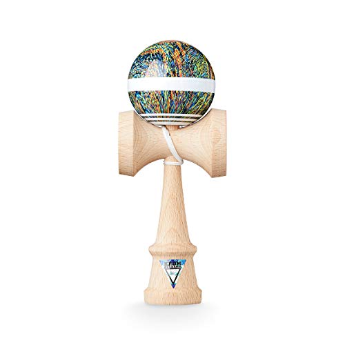 KROM Kendama NOIA 5 - aus Holz für Anfänger und Fortgeschrittene - Geschicklichkeitsspiel für draußen und drinnen - Holzspielzeug mit Schnur und Ball - Kendama Skilltoy Kugelfangspiel von KROM