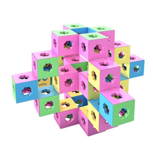 Krujecnt -Bausteine, geometrisches Bauspielzeug - Pädagogische -Bausteine - Tragbares Stapelspielzeug, Kinderziegelspielzeug für Kindergarten, Kindergarten, Zuhause von Krujecnt