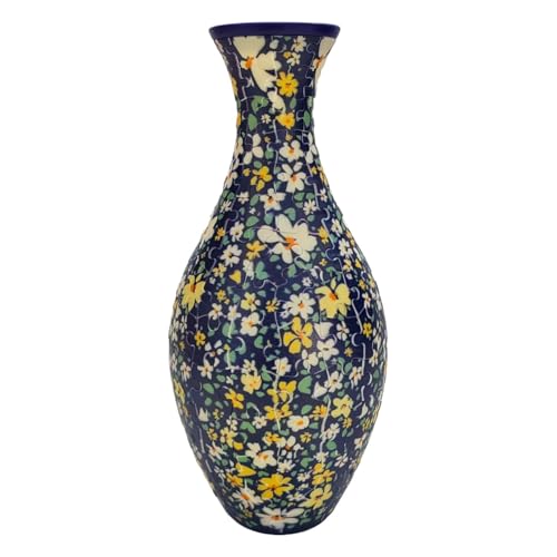 Krujecnt 3D-Blumenvasen-Puzzle, 3D-Kunst-Puzzle-Vase - Puzzle-Blumenvase Puzzle-Vase für Blumen,Blumenvase, einzigartige Puzzle-Dekoration für Wohnzimmer, Schlafzimmer, Arbeitszimmertisch von Krujecnt