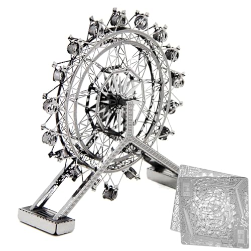 Krujecnt 3D-Riesenrad-Puzzle aus Metall,3D-Riesenrad-Puzzle | Mechanische Bastelsets für Kinder,Kein Kleber erforderlich. Lustige, pädagogische Riesenrad-Riesenrad-Puzzles für Kinder ab 8 Jahren, von Krujecnt