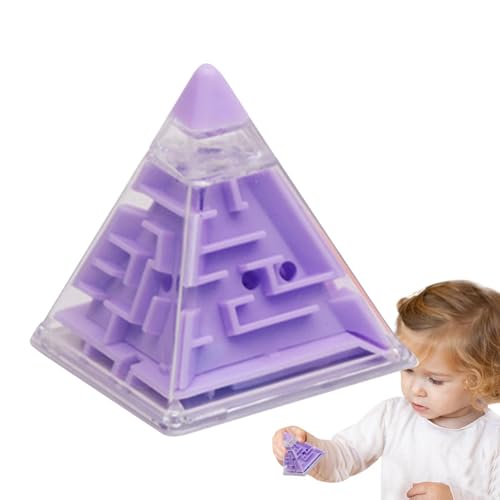 Krujecnt -Schwerkraftpyramiden-Labyrinthe,Pyramid Brain Teaser -Schwerkraft-Labyrinth-Ball-Spielzeug | Tragbares magisches Lernspielzeug für Kinder – Goodie-Bag-Füller und Strumpffüller von Krujecnt