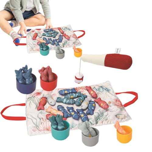 Krujecnt Angelspiel Für Kleinkinder | Stoff Angelspiel Mit Stapelbechern,Lernspiel Zur Förderung Der Farberkennung Für Zuhause Unterwegs Und Homeschooling Krujecnt Angelspiel Für Kleinkinder | Stoff Angelspiel Mit Stapelbechern,Lernspiel Zur Förderung Der Farberkennung Für Zuhause Unterwegs Und Homeschooling von Krujecnt