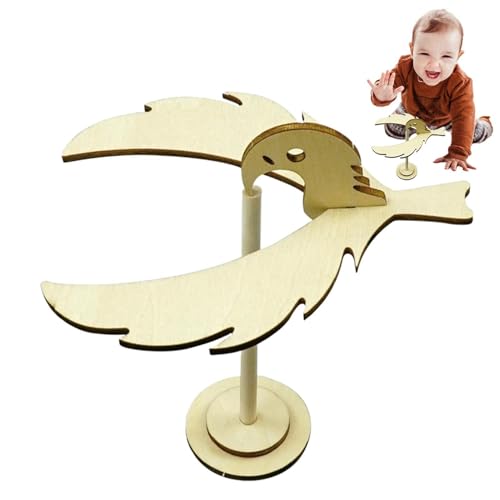 Krujecnt Balance Vogelfingerspielzeug, True Balance Toy - Bewaldete Erwachsene Zappel Gegenstände Holz Spaß Balance Bird - Neuheit Toys & Vergnügung für Wohnzimmer, Schlafzimmer, Büros von Krujecnt