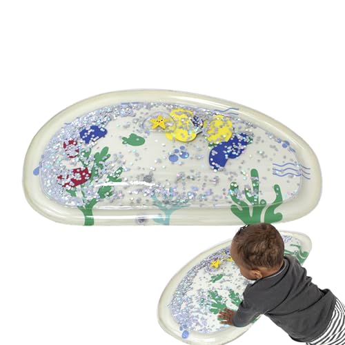Krujecnt Bauchzeit Wassermatte,Sinnesanregung Wasser Spielmatte für Babys | Lernspielzeug Entwicklungsfördernd Für Badezimmer Und Wohnung Krujecnt Bauchzeit Wassermatte,Sinnesanregung Wasser Spielmatte für Babys | Lernspielzeug Entwicklungsfördernd Für Badezimmer Und Wohnung von Krujecnt