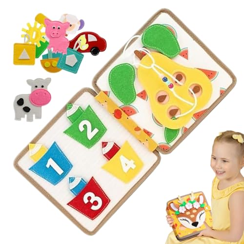 Krujecnt Beschäftigungsspielzeug | Fühlbuch Beschäftigungsspielzeug | Frühförderung Sensorik Aktivität Entwicklungsbrett Für Reise Kinderzimmer Wohnzimmer Schlafzimmer Ruhiges Spiel Krujecnt Beschäftigungsspielzeug | Fühlbuch Beschäftigungsspielzeug | Frühförderung Sensorik Aktivität Entwicklungsbrett Für Reise Kinderzimmer Wohnzimmer Schlafzimmer Ruhiges Spiel von Krujecnt