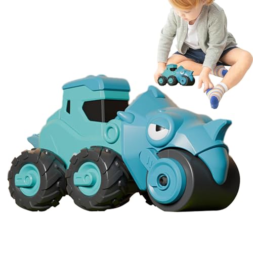 Krujecnt Dinosaurierauto für Kleinkinder, Push-and-Go-Autospielzeug,Realistisches Dinosaurierspielzeug mit Push & Pull-Aktion | Interessantes Design-Dinosaurier-Spielzeugauto für Kinder von Krujecnt