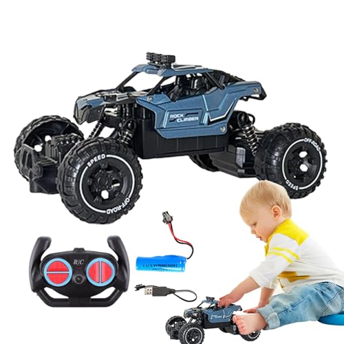 Krujecnt Ferngesteuertes Auto,Autofernbedienung - Ferngesteuertes Auto Rc Truck wiederaufladbar 2,4 GHz - Cooles Antikollisions-Elektrofahrzeugspielzeug für Kinder, für Halloween, Ostern, Weihnachten, von Krujecnt